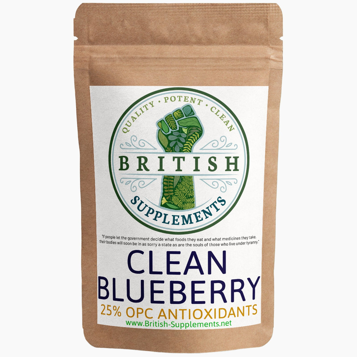 Clean Genuine BlueBerry Extract 6 440mg 25 OPC Antioxidants